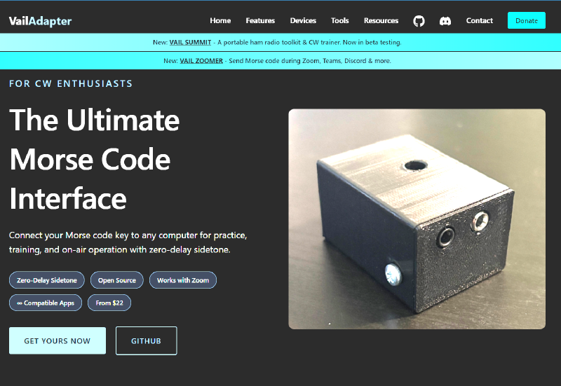 The Vail Adapter website