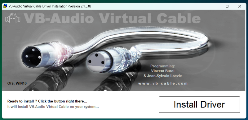 VB-Cable driver installer